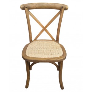 Chaise rustique vintage (dos croisé)
