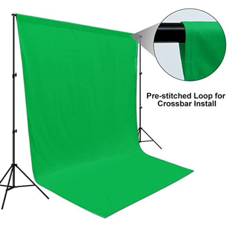 Toile de fond vert avec support