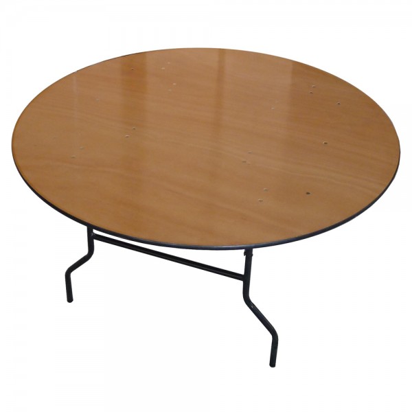 Table ronde en bois Ø 150 cm capacité - 6 à 8 personnes