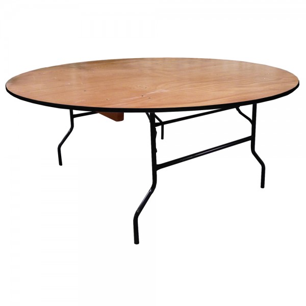 Table ronde en bois Ø 150 cm capacité - 6 à 8 personnes