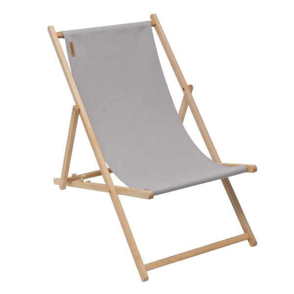 Chaise longue taupe (transat de plage)