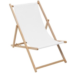 Chaise longue taupe (transat de plage)