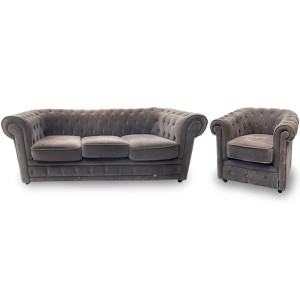 Canapée & fauteuil Chesterfield