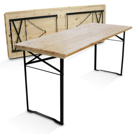 Table en bois brasserie 197 x 60 cm