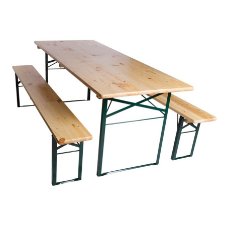 Ensemble table et banc brasserie