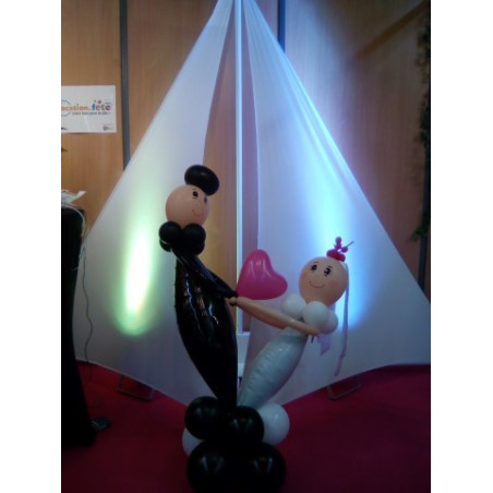 Voile en lyca blanc autoportée